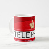 Cabine téléphonique rouge - tasse britannique (Devant gauche)