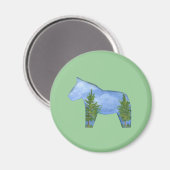Cabine Vue Magnet de cheval (Recto/Verso)