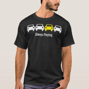 Cabinedruk Altijd gele auto afspelen T-shirt
