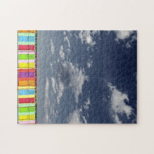 Cabines de bain colorées Puzzle (Horizontal)