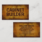 Cabinet Builder Antiek Visitekaartje (Voorkant / Achterkant)