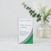 Cabinet de droit vert Carte de visite juridique (Debout devant)