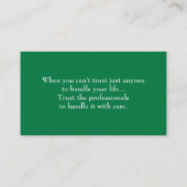 Cabinet de droit vert Carte de visite juridique (Dos)