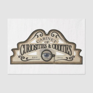 Cabinet of Curiosities & Oddities Sign Tissuepapier
