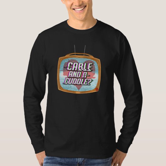 Cable And A Cuddle Valentines Plans T-shirt (Voorkant)