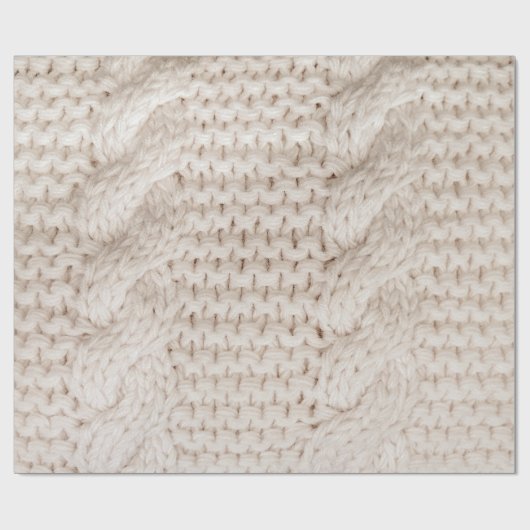 Cable Knit Pattern Cadeaupapier (Vlak)