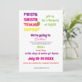 Cabo Bachelorette: Fiesta, Siesta, Tequila, Repeat Kaart (Staand voorkant)