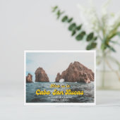 Cabo Bestemming Bruiloft Save the Date Briefkaart (Staand voorkant)