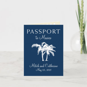Cabo Mexico Marine Blauwe Palm Tree Passport Trouw