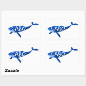 Cabo Mexico Whale Rechthoekige Sticker (Vel)