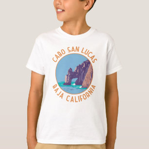 Cabo San Lucas Arch Mexico Retro Kring Oud T-shirt