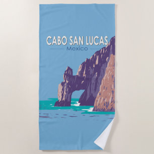 Cabo San Lucas Arch Mexico Vintage voor Reiskunst Strandlaken