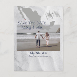 Cabo San Lucas Destination Wedding Save the Date Aankondigingskaart