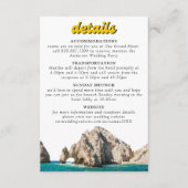 Cabo San Lucas Détails du Faire-part de mariage (Devant)