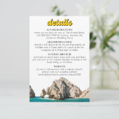 Cabo San Lucas Détails du Faire-part de mariage (Debout devant)
