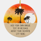 Cabo San Lucas Mexico Arch retro Sunset Keramisch Ornament (Achterkant)