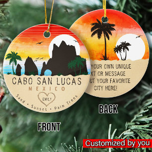 Cabo San Lucas Mexico Arch  retro Sunset Keramisch Ornament