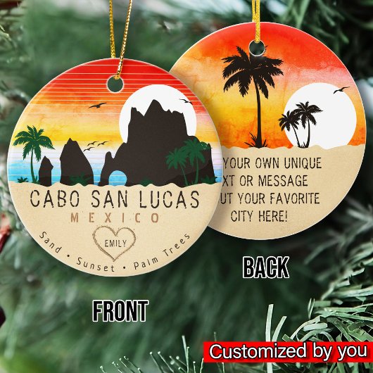 Cabo San Lucas Mexico Arch retro Sunset Keramisch Ornament