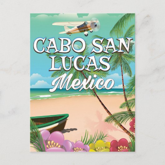 Cabo San Lucas Mexico Beach poster Briefkaart (Voorkant)