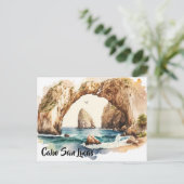 Cabo San Lucas Mexico Beach Waterverf Briefkaart (Staand voorkant)