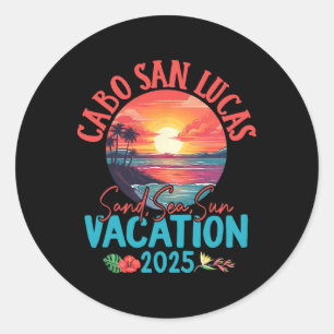 Cabo San Lucas Mexico Vakantie 2025 Souvenir Match Ronde Sticker