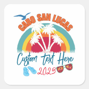 Cabo San Lucas Mexico Vakantie Personalisatie Vierkante Sticker