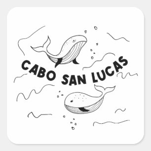 Cabo San Lucas Mexico Walvissen Vierkante Sticker