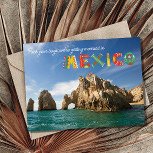 Cabo San Lucas Mexico Wedding Save the Date Aankondiging