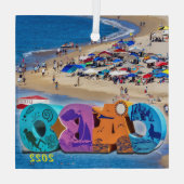 Cabo San Lucas, Ornement en verre Carré (Verso)