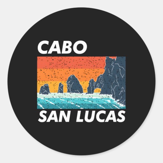 Cabo San Lucas Spring Break Mexico Baja California Ronde Sticker (Voorkant)