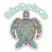 Cabo San Lucas Tribal Turtle Sticker (Voorkant)