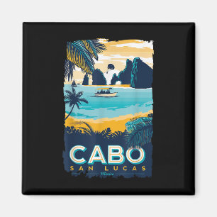 Cabo San Lucas Tropical Beach Mexico Travel Vintag Magneet