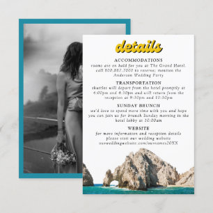 Cabo San Lucas Uitnodiging voor bruiloft Informatiekaartje