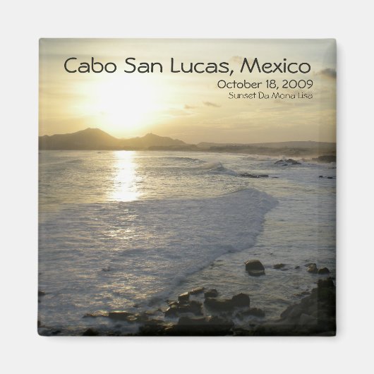 Cabo San Lucas uitzicht vanaf zonsondergang Da Mon Magneet (Voorkant)