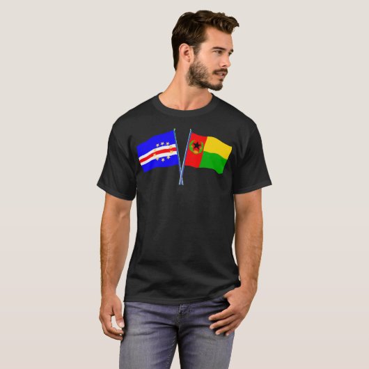Cabo Verde 2 Flags T-shirt (Voorkant volledig)