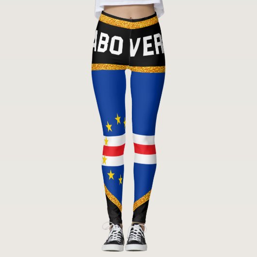 Cabo Verde Flag Leggings (Voorkant)