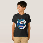 Cabo Verde Flag Shark Funny Cabo Verdean  T-shirt (Voorkant volledig)