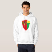 Cabo Verde HIstoric Flag Shield Hoodie (Voorkant volledig)