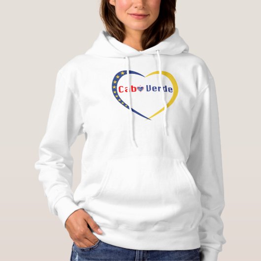 Cabo Verde Sterren Hart Hoodie (Voorkant)