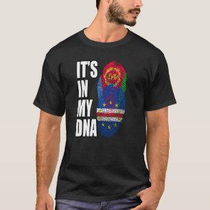 Cabo Verdean en Eritrean Mix DNA-vlagwerelderfgoed T-shirt