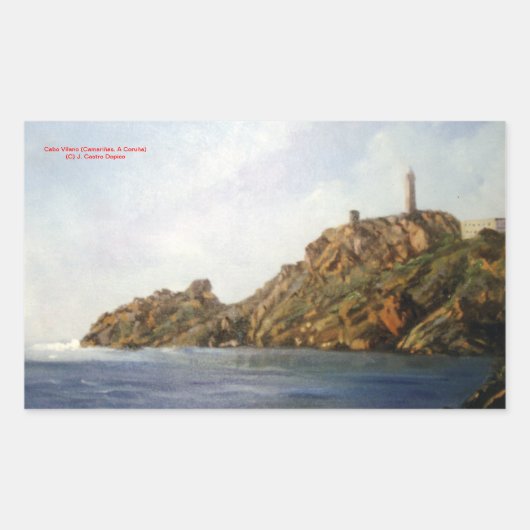 Cabo Vilano (Camariñas. A Coruña) Rechthoekige Sticker (Voorkant)