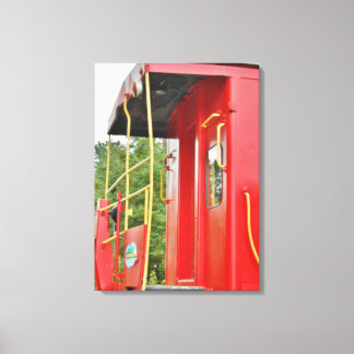Caboose Adirondack trein landschap Canvas Afdruk