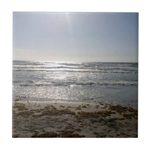 Caca Beach Sunrise Ceramic Tile Tegeltje (Voorkant)