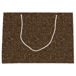Caca Brown Sparkle Glitter Large Gift Bag Groot Cadeauzakje