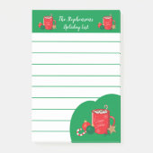 Caca Cup Red Green Holiday Family Post-It Notes (Voorkant)