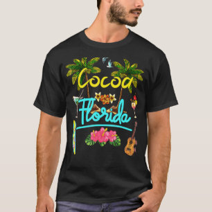 Caca Florida Beach Summer Palm Surf Sun Set Palm T-shirt