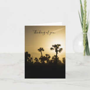 Caca Palm Silhouette denking of you Kaart
