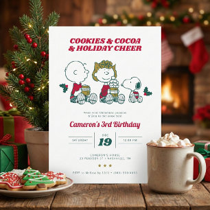 cacahuètes   Cookies et cacao Invitation d'anniver