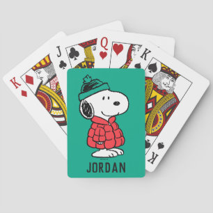 cacahuètes   Snoopy Chat d'hiver et cartes de jeu 