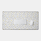 cacahuètes | Snoopy & Woodstock B&W Flower Motif (Clavier et souris)